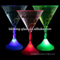 food grade hot sale FLASHING tall transparent bar party COCKTAIL GLASS